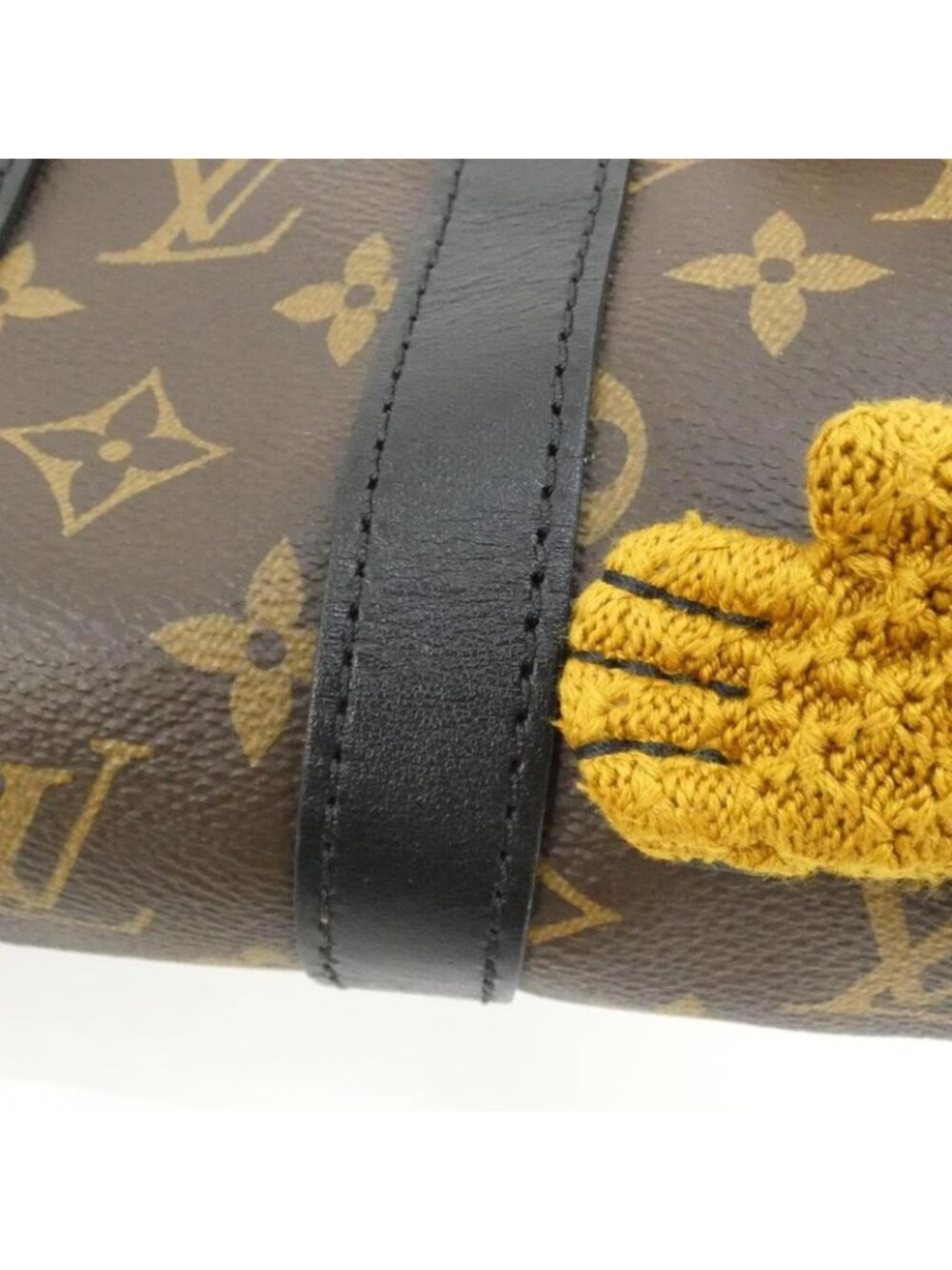 Louis Vuitton Monogram Keepall XS Boston Bag Brown Marron Black - Picture 4 of 6